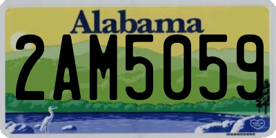 AL license plate 2AM5059