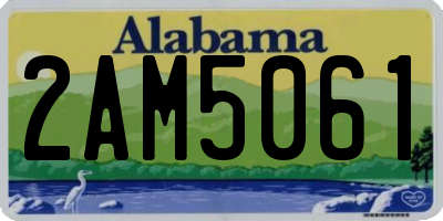 AL license plate 2AM5061