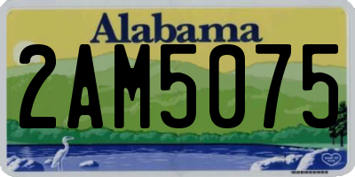 AL license plate 2AM5075