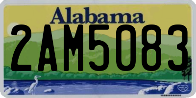 AL license plate 2AM5083