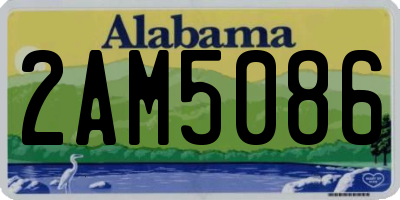 AL license plate 2AM5086