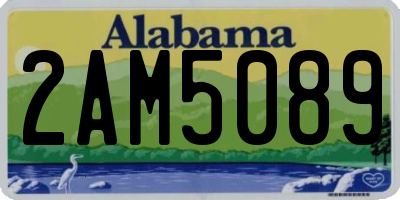 AL license plate 2AM5089