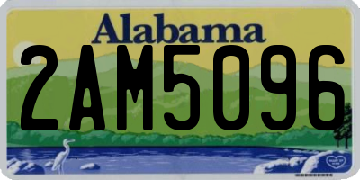 AL license plate 2AM5096
