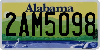 AL license plate 2AM5098