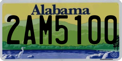 AL license plate 2AM5100