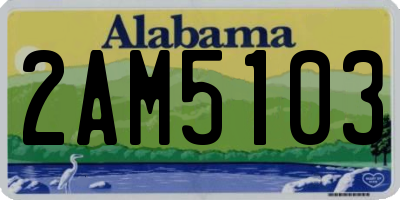 AL license plate 2AM5103