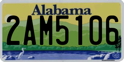 AL license plate 2AM5106
