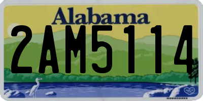 AL license plate 2AM5114