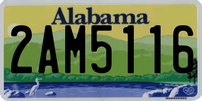 AL license plate 2AM5116