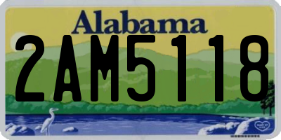 AL license plate 2AM5118