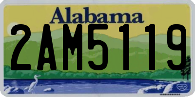 AL license plate 2AM5119