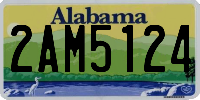 AL license plate 2AM5124