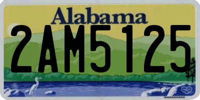 AL license plate 2AM5125