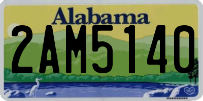 AL license plate 2AM5140