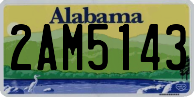 AL license plate 2AM5143