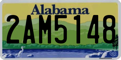 AL license plate 2AM5148