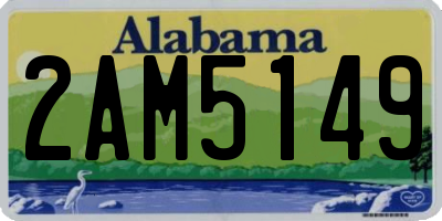 AL license plate 2AM5149