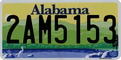 AL license plate 2AM5153