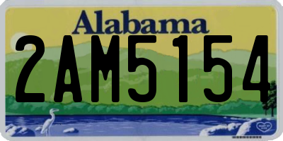 AL license plate 2AM5154