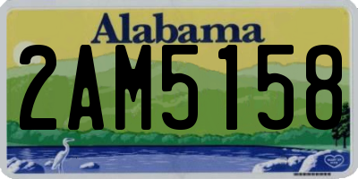 AL license plate 2AM5158