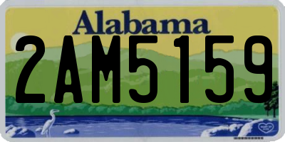 AL license plate 2AM5159