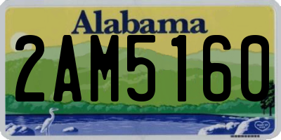 AL license plate 2AM5160