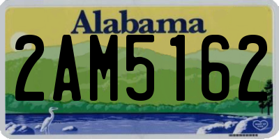 AL license plate 2AM5162