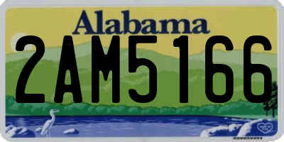 AL license plate 2AM5166