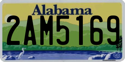 AL license plate 2AM5169