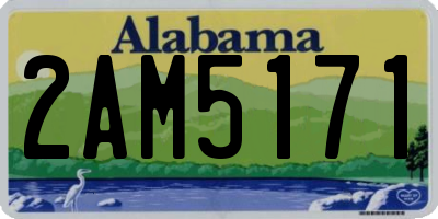AL license plate 2AM5171