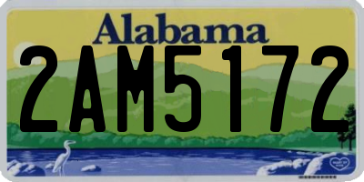 AL license plate 2AM5172