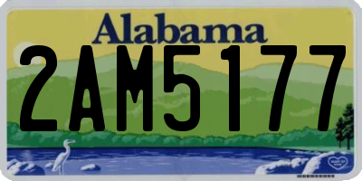 AL license plate 2AM5177