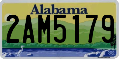 AL license plate 2AM5179