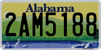 AL license plate 2AM5188