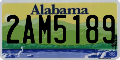 AL license plate 2AM5189