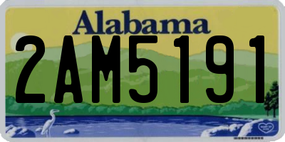 AL license plate 2AM5191