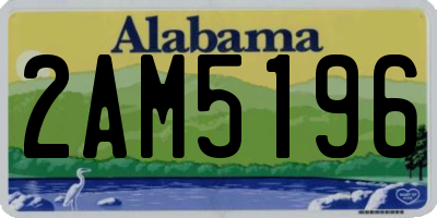 AL license plate 2AM5196