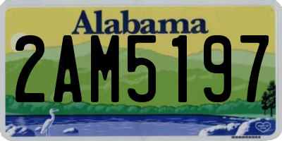 AL license plate 2AM5197