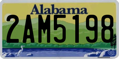 AL license plate 2AM5198