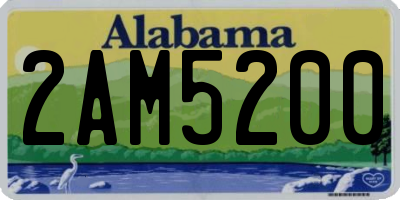 AL license plate 2AM5200