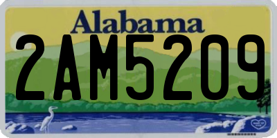 AL license plate 2AM5209