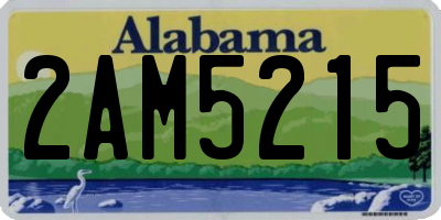 AL license plate 2AM5215