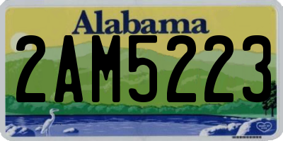 AL license plate 2AM5223