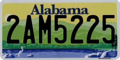 AL license plate 2AM5225