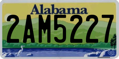 AL license plate 2AM5227