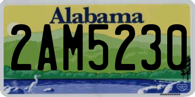 AL license plate 2AM5230