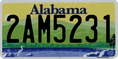 AL license plate 2AM5231