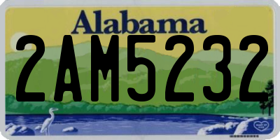 AL license plate 2AM5232