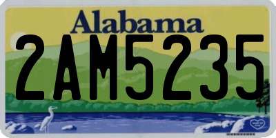 AL license plate 2AM5235
