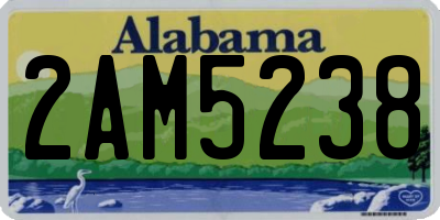 AL license plate 2AM5238